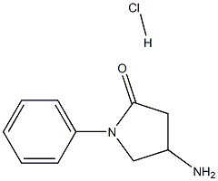 4-氨基-1-苯基吡咯烷-2-酮盐酸 结构式