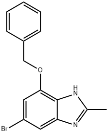 1H-Benzimidazole, 6-bromo-2-methyl-4-(phenylmethoxy)- 结构式