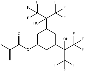 3,5-bis(1,1,1,3,3,3-hexafluoro-2-hydroxypropan-2-yl)cyclohexyl methacrylate 结构式