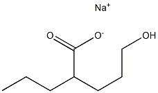 sodium:5-hydroxy-2-propylpentanoate 结构式