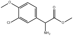 2-氨基-2-(3-氯-4-甲氧基苯基)乙酸甲酯 结构式