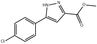 5-(4-氯-苯基)-1H-吡唑-3-羧酸甲酯 结构式