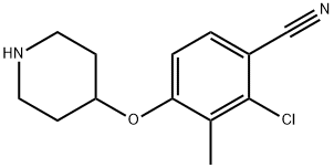 Benzonitrile, 2-chloro-3-methyl-4-(4-piperidinyloxy)- 结构式