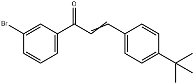 (2E)-1-(3-bromophenyl)-3-(4-tert-butylphenyl)prop-2-en-1-one 结构式