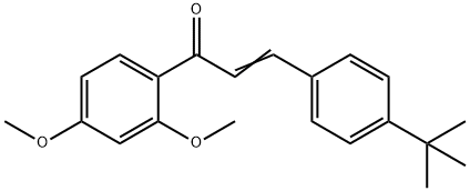(2E)-3-(4-tert-butylphenyl)-1-(2,4-dimethoxyphenyl)prop-2-en-1-one 结构式