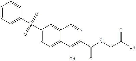 Glycine, N-[[4-hydroxy-7-(phenylsulfonyl)-3-isoquinolinyl]carbonyl]-