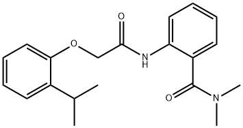 2-{[(2-isopropylphenoxy)acetyl]amino}-N,N-dimethylbenzamide 结构式