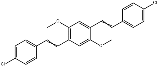 4,4'-((1E,1'E)-(2,5-dimethoxy-1,4-phenylene)bis(ethene-2,1-diyl))bis(chlorobenzene) 结构式