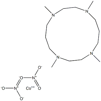 cobalt(2+):1,4,8,11-tetramethyl-1,4,8,11-tetrazacyclotetradecane:dinitrate 结构式