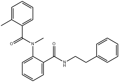 N,2-dimethyl-N-(2-{[(2-phenylethyl)amino]carbonyl}phenyl)benzamide 结构式