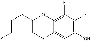 2H-1-Benzopyran-6-ol, 2-butyl-7,8-difluoro-3,4-dihydro- 结构式