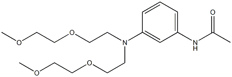 Acetamide, N-[3-[bis[2-(2-methoxyethoxy)ethyl]amino]phenyl]- 结构式