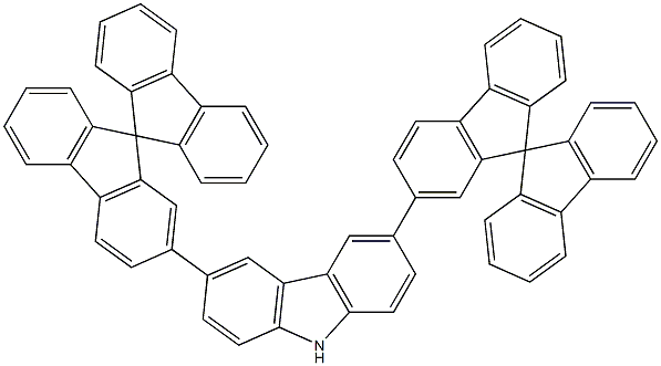 9H-Carbazole, 3,6-bis(9,9'-spirobi[9H-fluoren]-2-yl)- 结构式