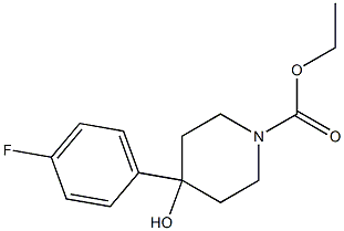Ethyl 4-(4-fluorophenyl)-4-hydroxypiperidine-1-carboxylate 结构式