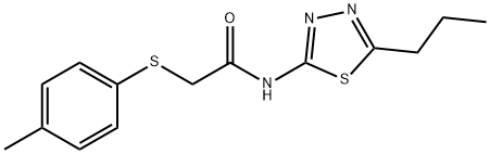 2-[(4-methylphenyl)sulfanyl]-N-(5-propyl-1,3,4-thiadiazol-2-yl)acetamide 结构式