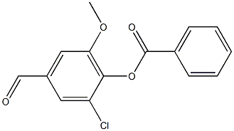 2-氯-4-甲酰基-6-甲氧基苯基苯甲酸酯 结构式