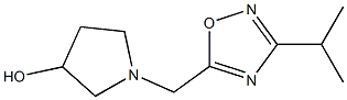 3-Pyrrolidinol, 1-[[3-(1-methylethyl)-1,2,4-oxadiazol-5-yl]methyl]- 结构式