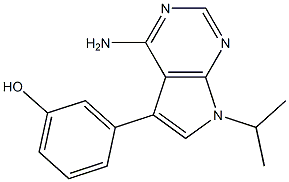 Phenol, 3-[4-amino-7-(1-methylethyl)-7H-pyrrolo[2,3-d]pyrimidin-5-yl]- 结构式