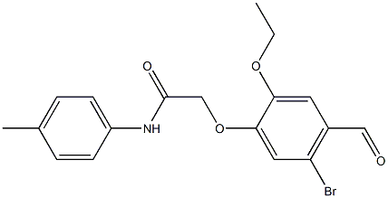2-(5-溴-2-乙氧基-4-甲酰基苯氧基)-N-(对甲苯基)乙酰胺 结构式