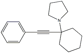 Pyrrolidine, 1-[1-(phenylethynyl)cyclohexyl]- 结构式