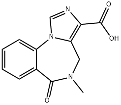 5-甲基-6-氧亚基-5,6-二氢-4H-苯并[F]咪唑并[1,5-A][1,4]二氮杂卓-3-羧酸 结构式
