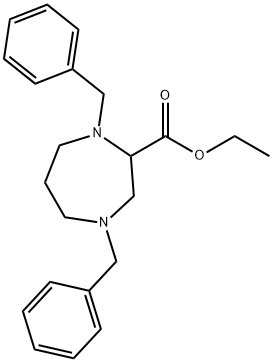 1,4-二苄基-1,4-二氮杂环庚烷-2-羧酸乙酯 结构式