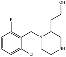 2-[1-(2-chloro-6-fluorobenzyl)-2-piperazinyl]ethanol 结构式
