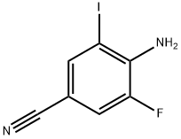 4-氨基-3-氟-5-碘苯甲腈 结构式