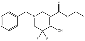 1-Benzyl-5,5-Difluoro-4-Oxo-Piperidine-3-Carboxylic Acid Ethyl Ester 结构式