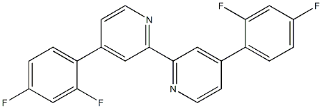 4,4'-双(2,4-二氟苯基)-2,2'-联吡啶 结构式