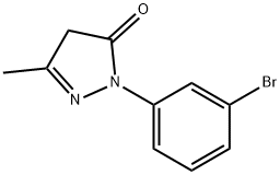 1-(3-溴苯基)-3-甲基-1H-吡唑-5(4H)-酮 结构式