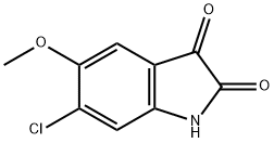 6-氯-5-甲氧基吲哚啉-2,3-二酮 结构式