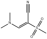 (2E)-3-(二甲氨基)-2-甲磺酰基丙-2-烯腈 结构式