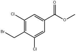 4-溴甲基-3,5-二氯苯甲酸甲酯 结构式