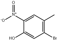 5-溴-4-甲基-2-硝基苯酚 结构式
