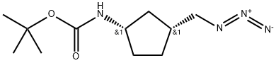tert-butyl ((1S,3R)-3-(azidomethyl)cyclopentyl)carbamate 结构式