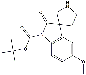 tert-Butyl 5-methoxy-2-oxospiro[indoline-3,3-pyrrolidine]-1-carboxylate 结构式