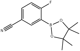 5-氰基-2-氟苯硼酸频呢醇酯 结构式