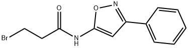 3-bromo-N-(3-phenyl-5-isoxazolyl)propanamide 结构式