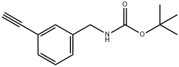 3-乙炔基苄基氨基甲酸叔丁酯 结构式