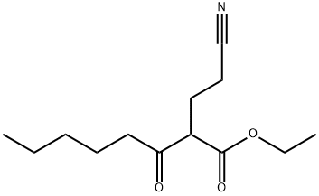 ethyl 2-(2-cyanoethyl)-3-oxooctanoate 结构式