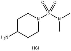 4-氨基-N,N-二甲基哌啶-1-磺酰胺盐酸盐 结构式