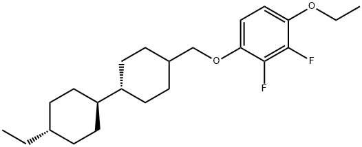 1-乙氧基-2,3-二氟-4-[[(反式,反式)-4'-乙基[1,1'-联环己基]-4-基]甲氧基]苯 结构式