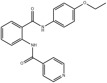 N-(2-{[(4-ethoxyphenyl)amino]carbonyl}phenyl)isonicotinamide 结构式