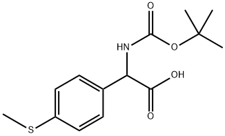 2-((叔丁氧基羰基)氨基)-2-(4-(甲硫基)苯基)乙酸 结构式