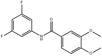 N-(3,5-difluorophenyl)-3,4-dimethoxybenzamide 结构式