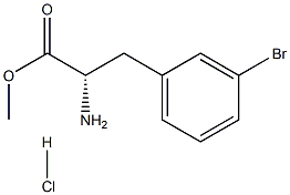 L-3-溴苯丙氨酸甲酯盐酸盐 结构式