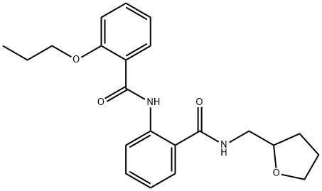 2-propoxy-N-(2-{[(tetrahydro-2-furanylmethyl)amino]carbonyl}phenyl)benzamide 结构式