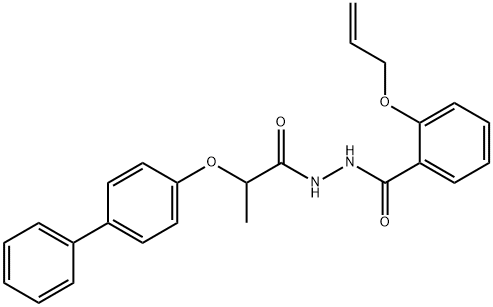 2-(allyloxy)-N'-[2-(4-biphenylyloxy)propanoyl]benzohydrazide 结构式
