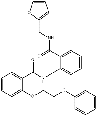 N-(2-{[(2-furylmethyl)amino]carbonyl}phenyl)-2-(2-phenoxyethoxy)benzamide 结构式